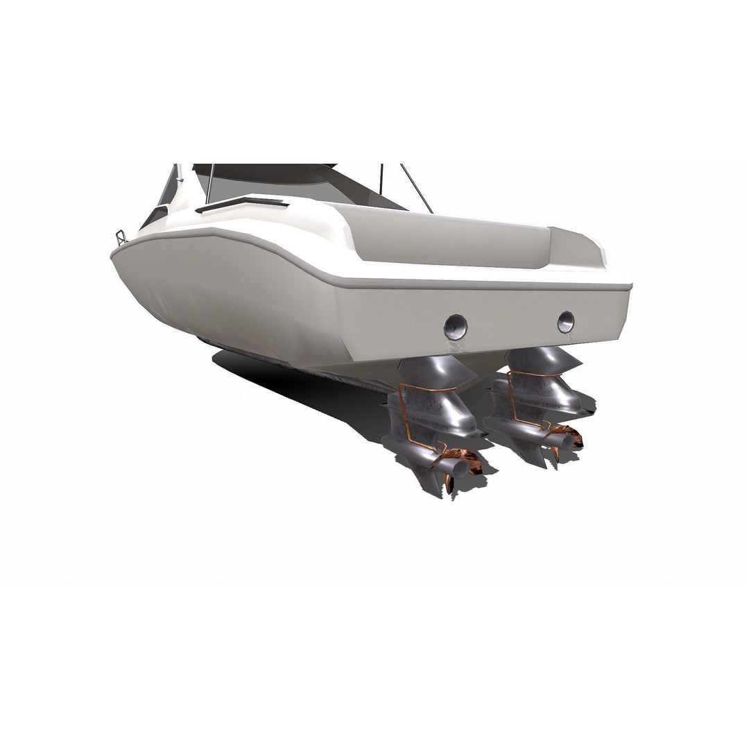 Speedboat 3D Model – Low Poly PBR Game Asset, FBX, OBJ - View 20
