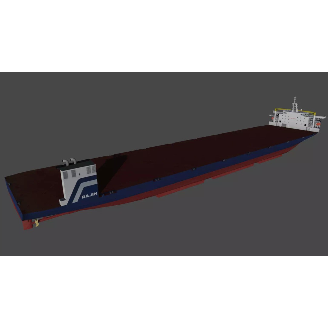 Heavy Deck Carrier KING ONE 3D Model – Low Poly Industrial Vessel, FBX - View 9