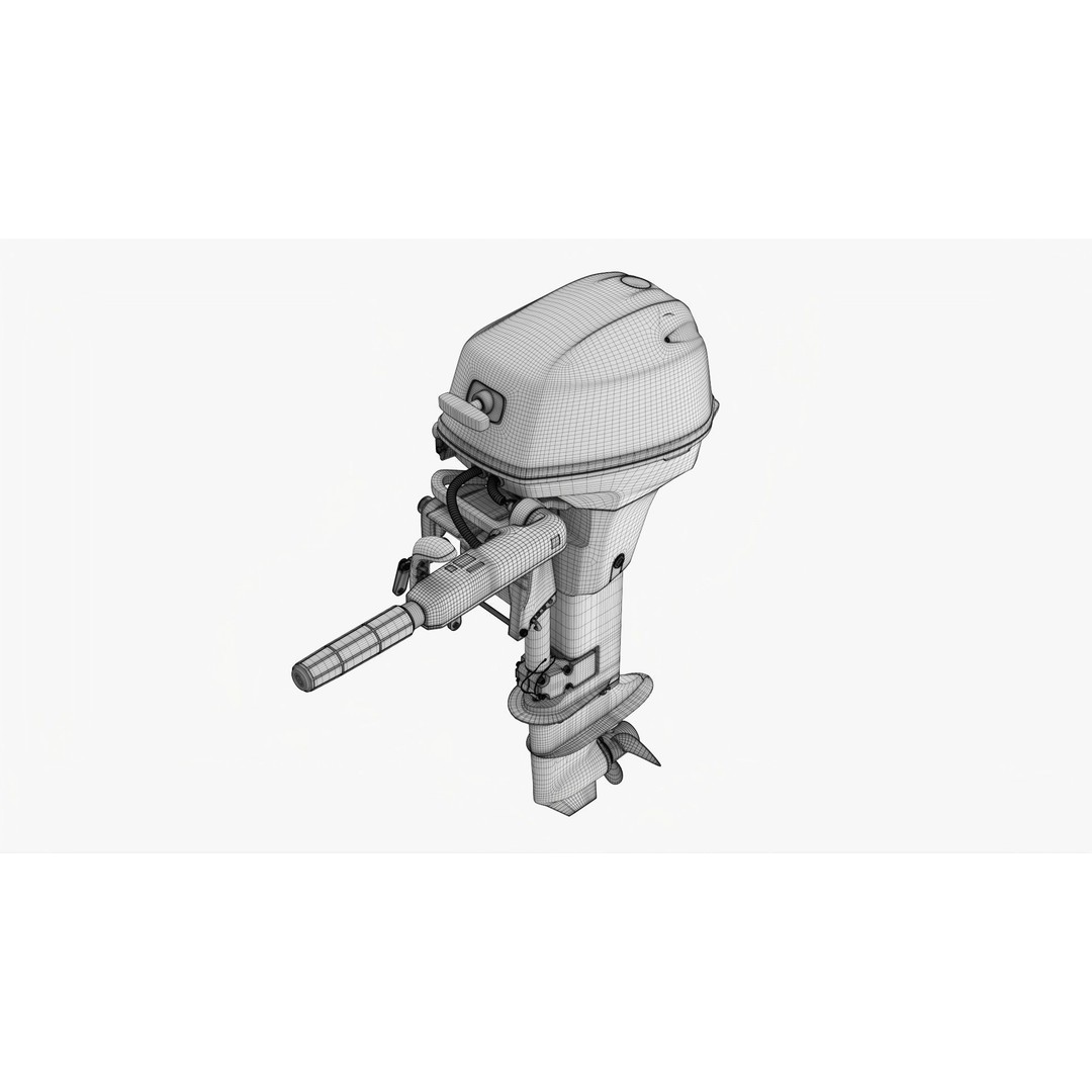 Outboard Motor 3D Model – PBR Game-Ready Asset, FBX/OBJ - View 15