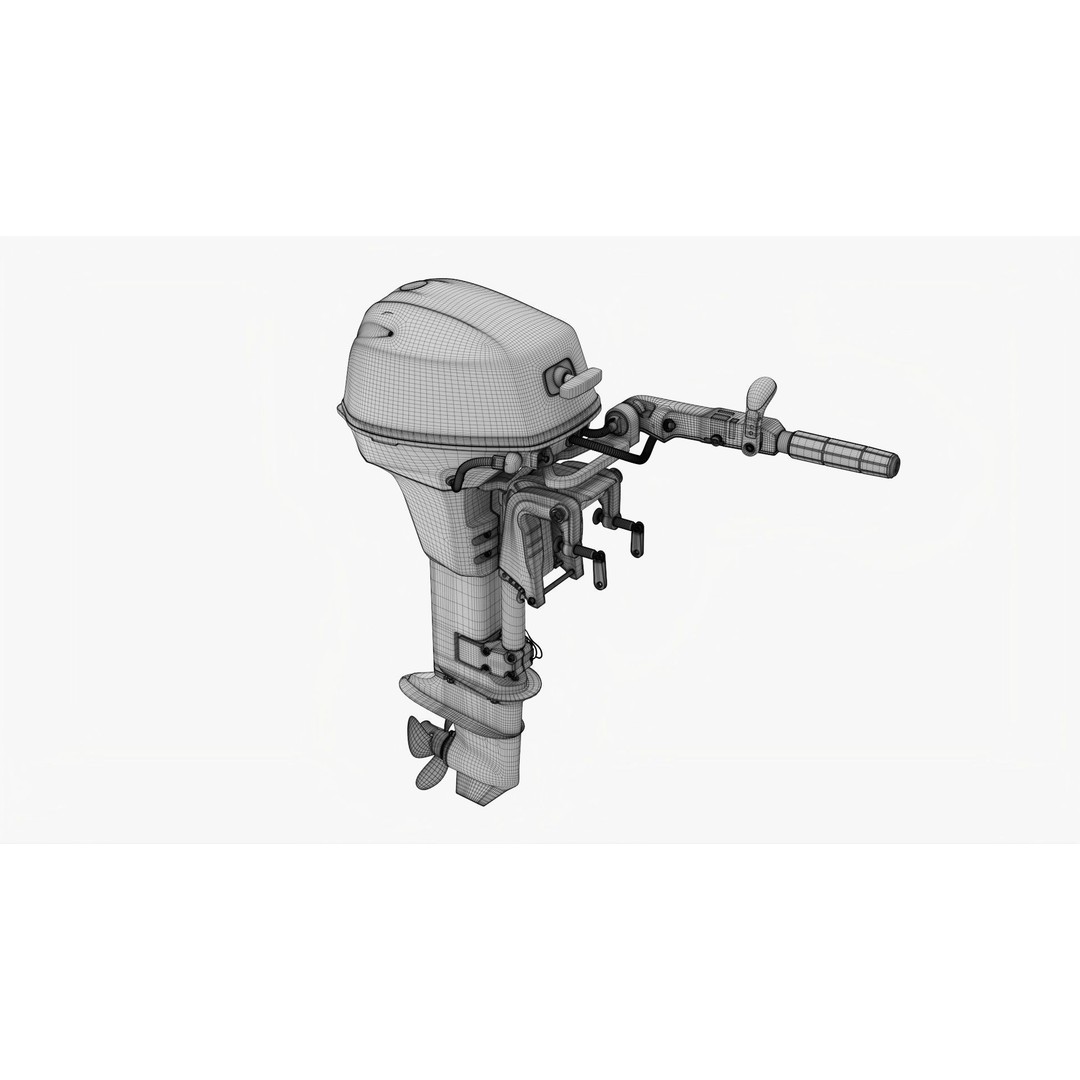 Outboard Motor 3D Model – PBR Game-Ready Asset, FBX/OBJ - View 16