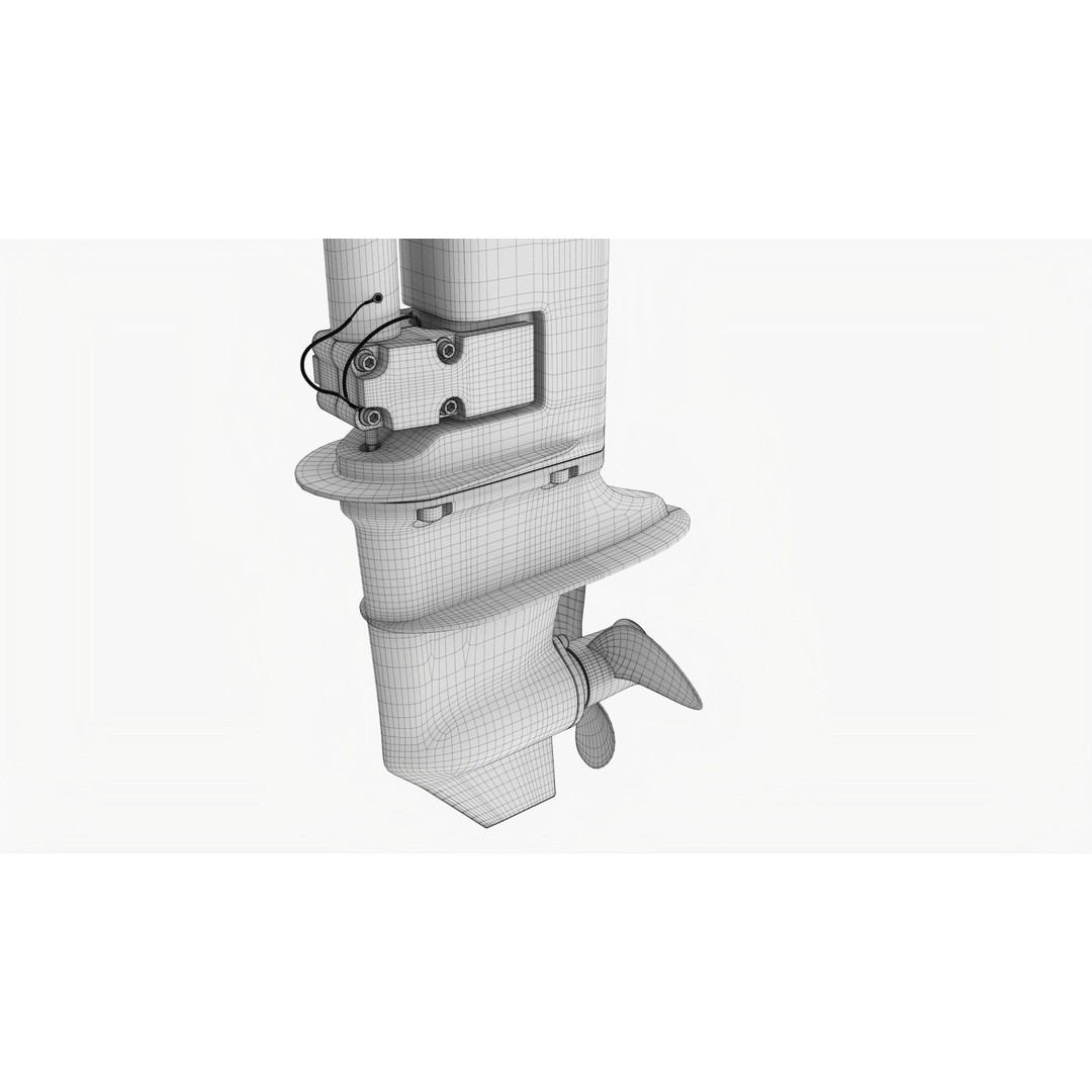 Outboard Motor 3D Model – PBR Game-Ready Asset, FBX/OBJ - View 20