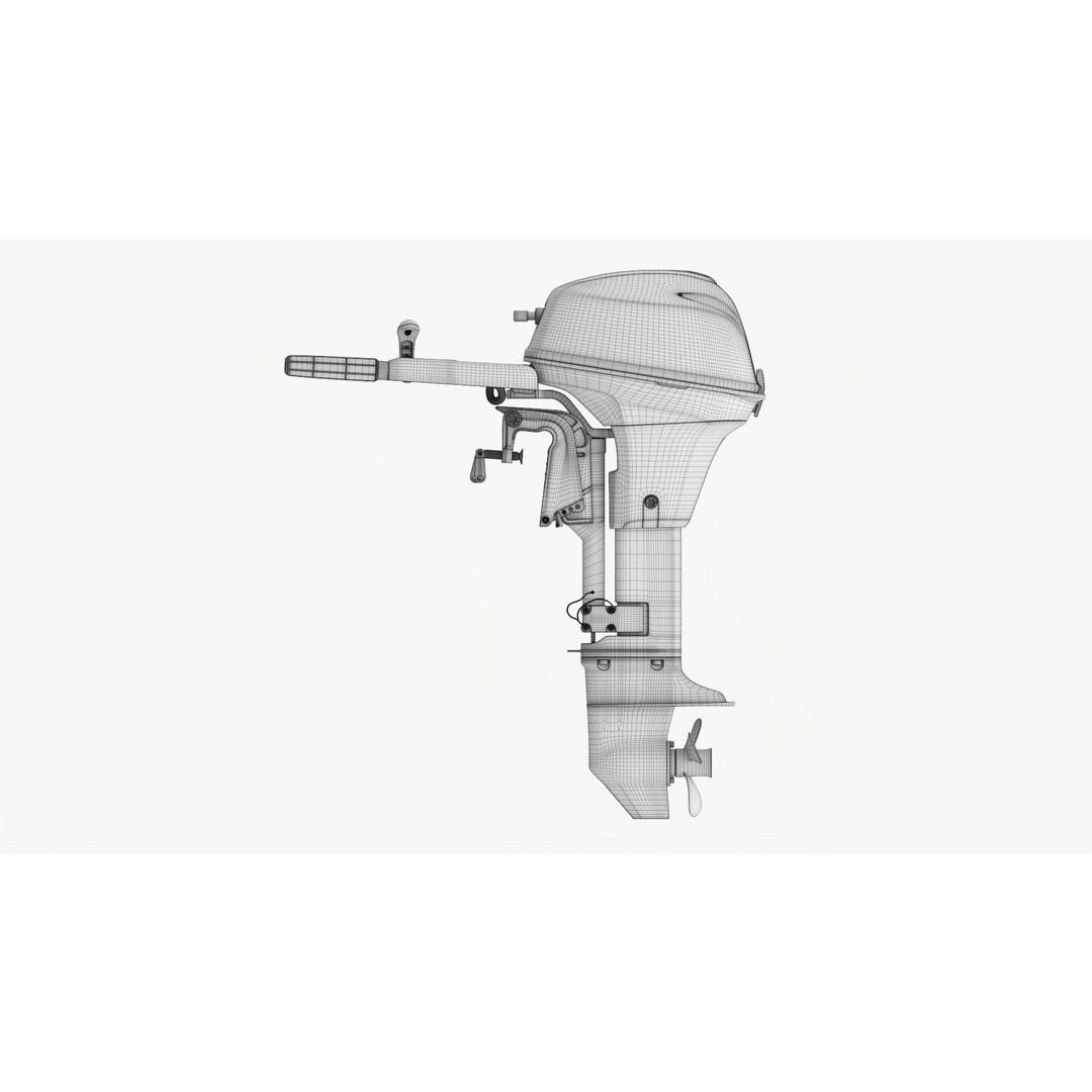 Outboard Motor 3D Model – PBR Game-Ready Asset, FBX/OBJ - View 23