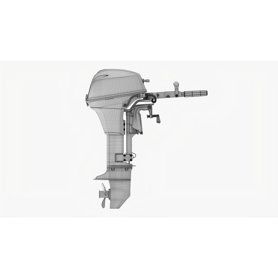 Outboard Motor 3D Model – PBR Game-Ready Asset, FBX/OBJ - View 24