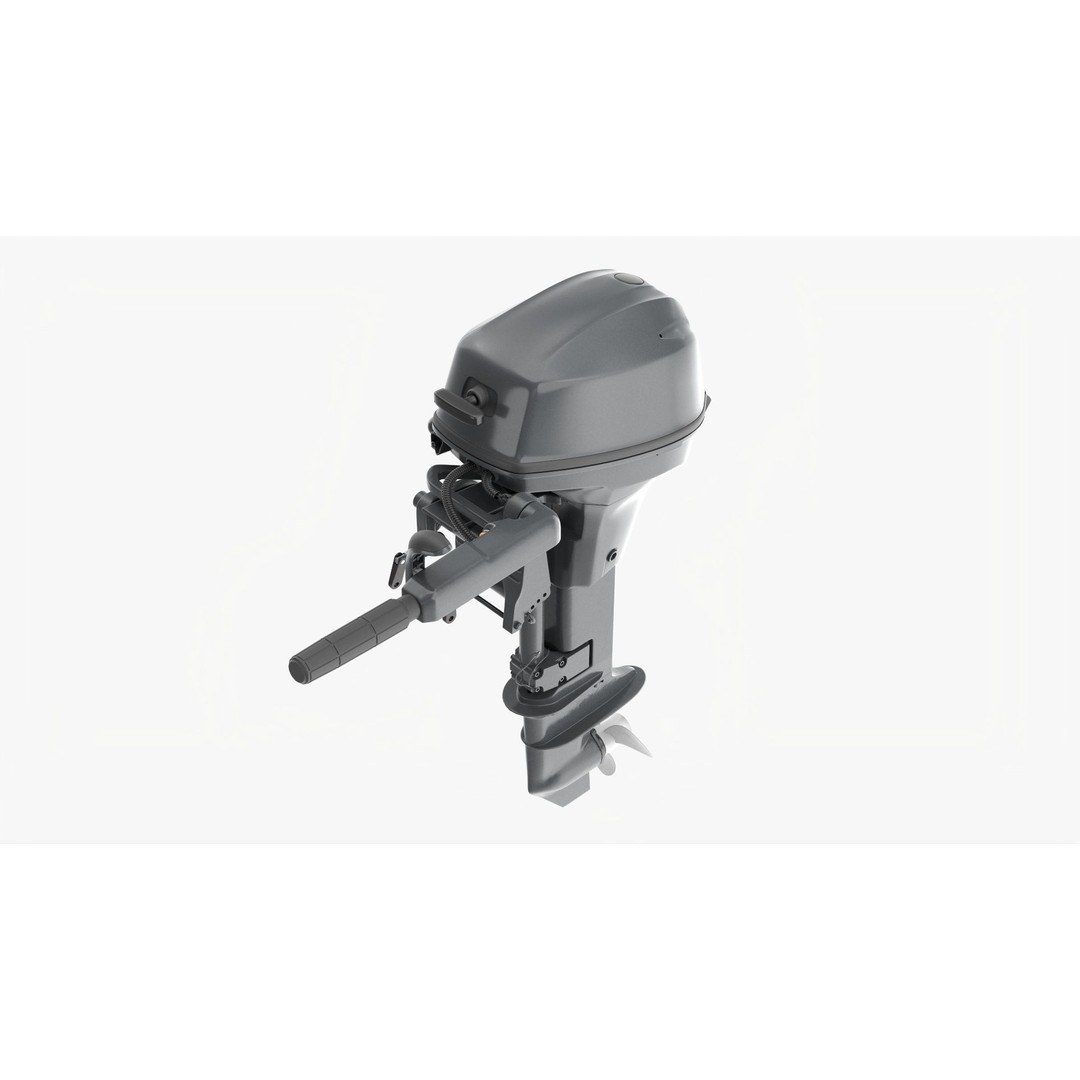 Outboard Motor 3D Model – PBR Game-Ready Asset, FBX/OBJ - View 3