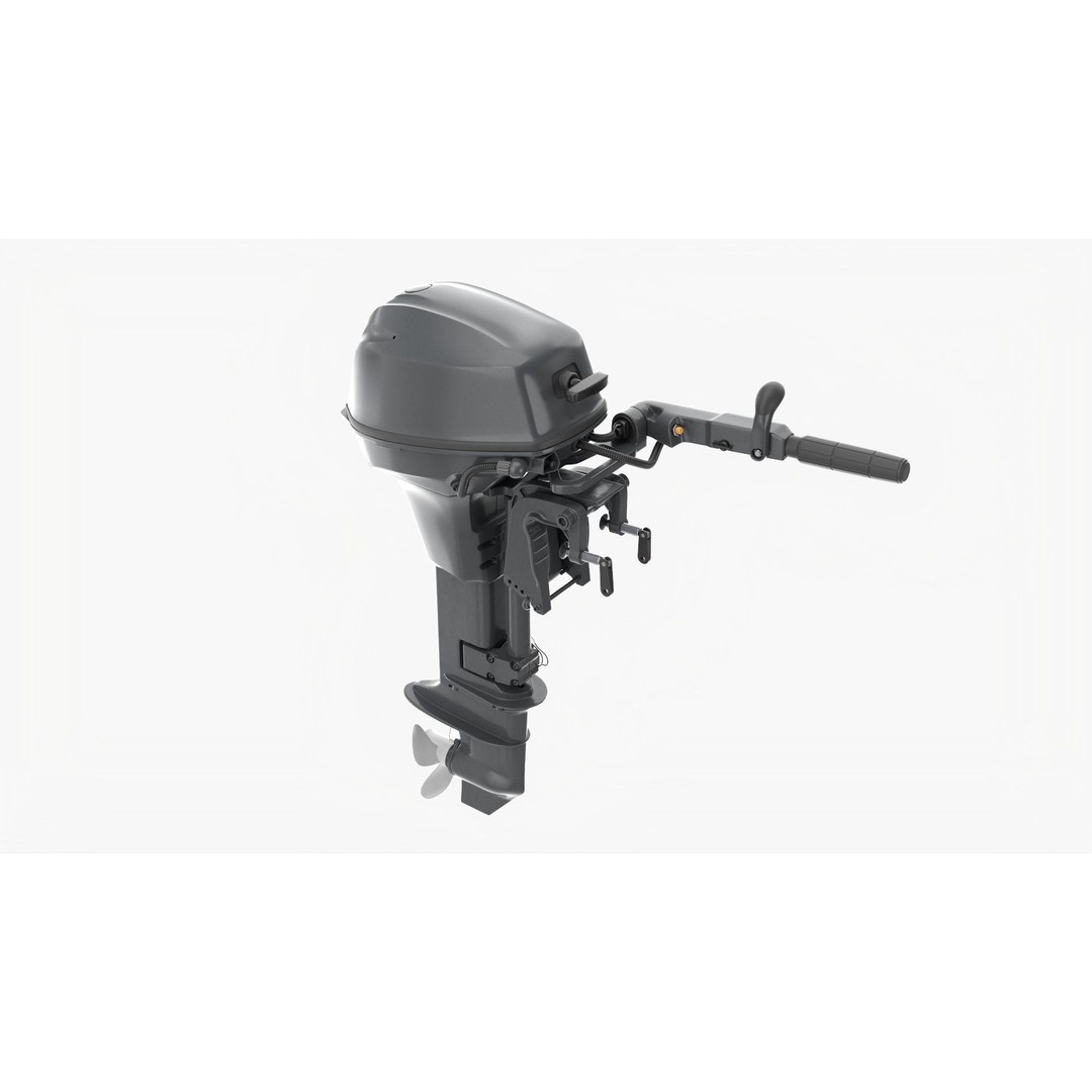 Outboard Motor 3D Model – PBR Game-Ready Asset, FBX/OBJ - View 4