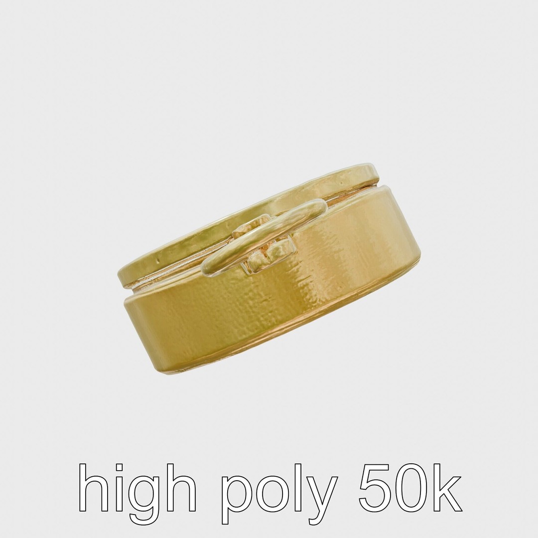 Elegant Brass Nautical Compass 3D Model – Low Poly PBR Asset, FBX - View 4