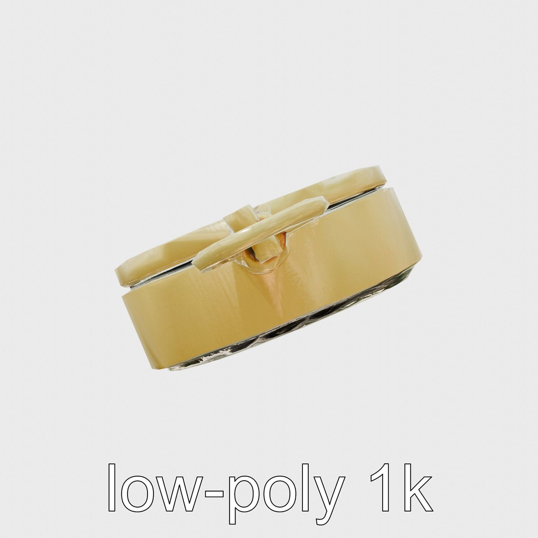 Elegant Brass Nautical Compass 3D Model – Low Poly PBR Asset, FBX - View 6