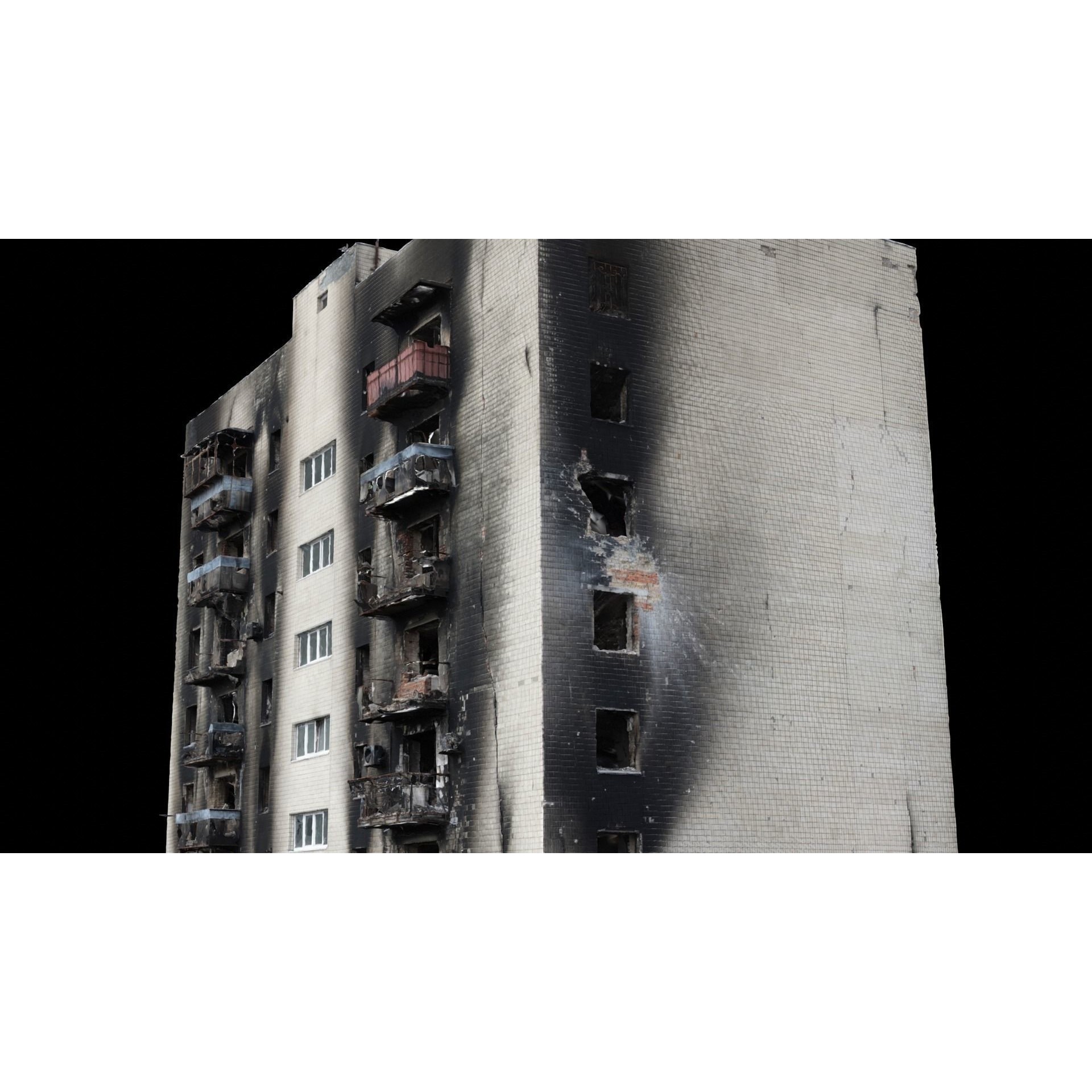 Ukraine Buildings Set - High-Quality Scanned 3D Model - View 17