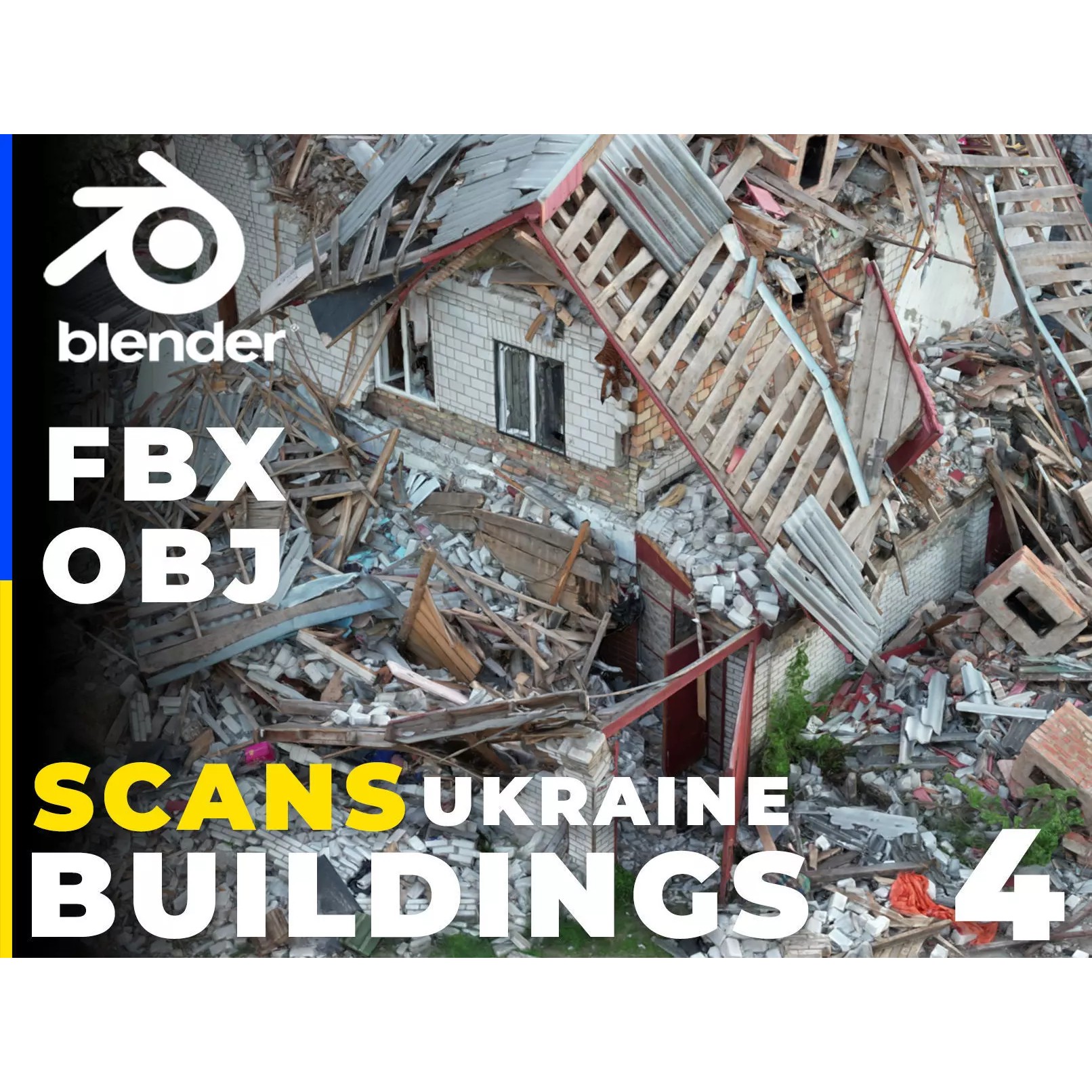 Ukraine Buildings Set - High-Quality Scanned 3D Model - View 2