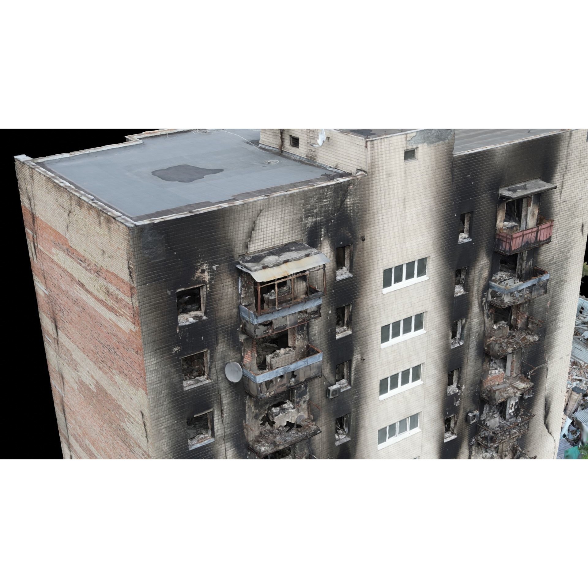 Ukraine Buildings Set - High-Quality Scanned 3D Model - View 5