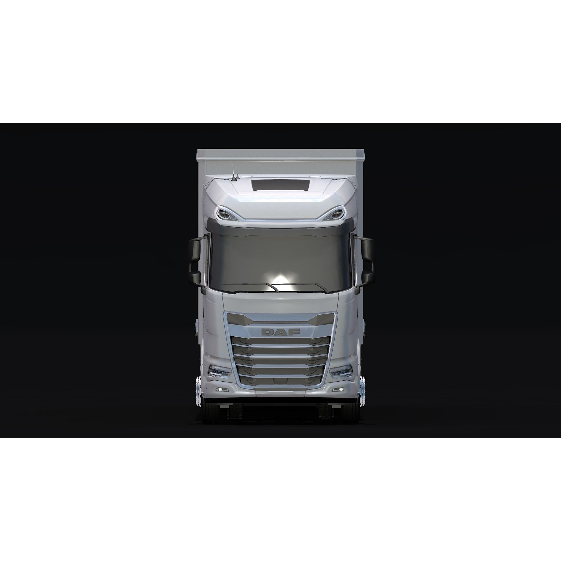2021 DAF XG 480 Sider Trailer - High-Detail 3D Model - View 4