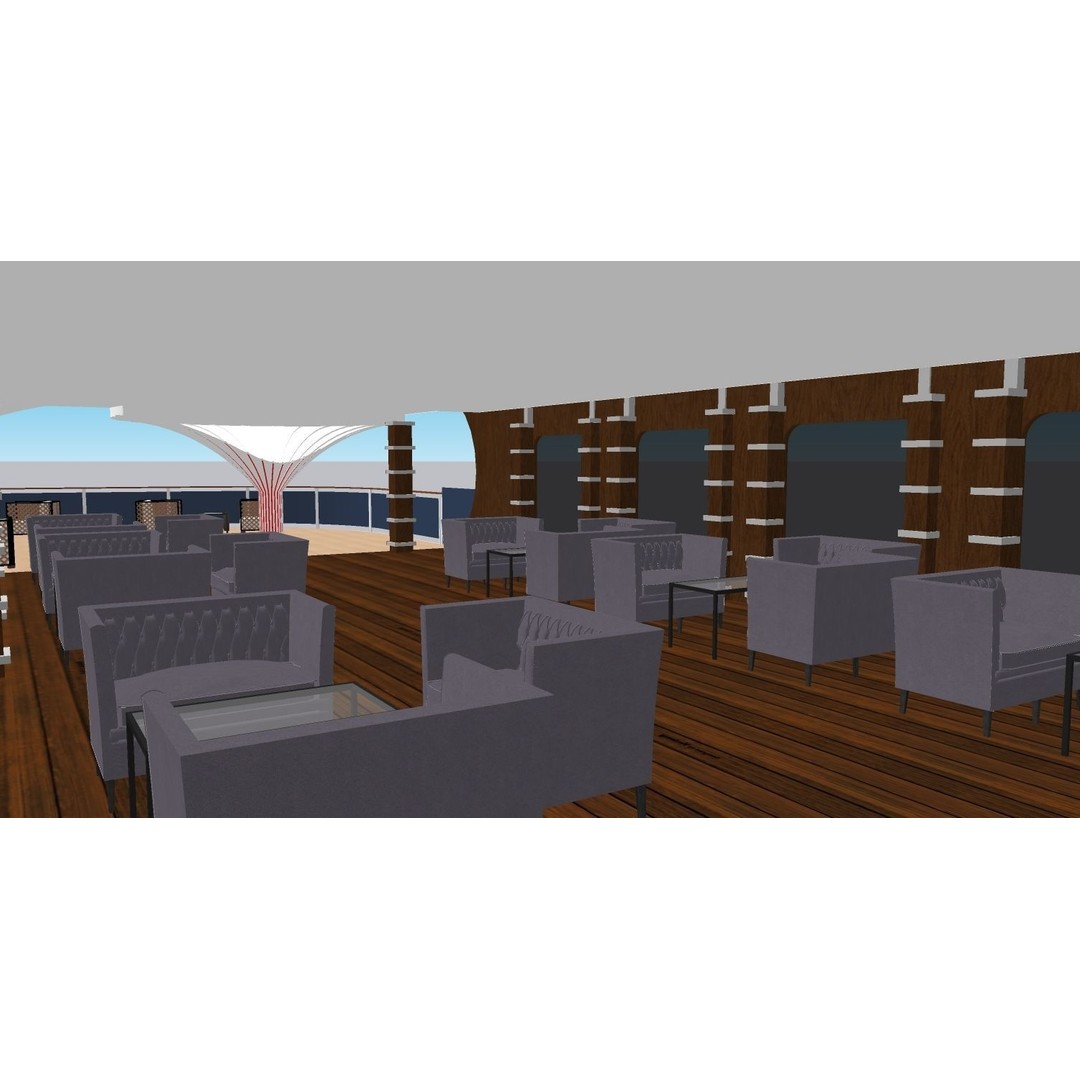 MSC World America 3D Model – High Poly Watercraft with Rigging, FBX - View 12