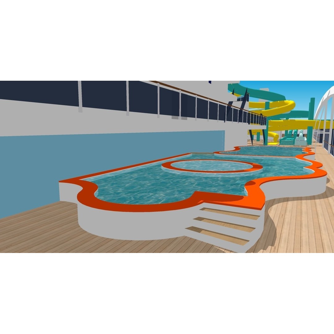 MSC World America 3D Model – High Poly Watercraft with Rigging, FBX - View 24