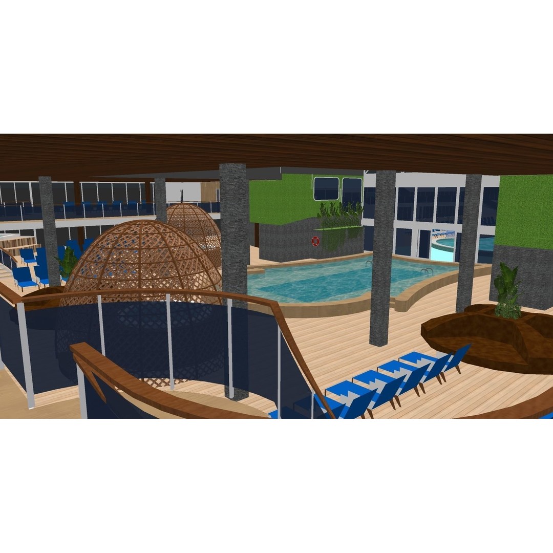 MSC World America 3D Model – High Poly Watercraft with Rigging, FBX - View 29