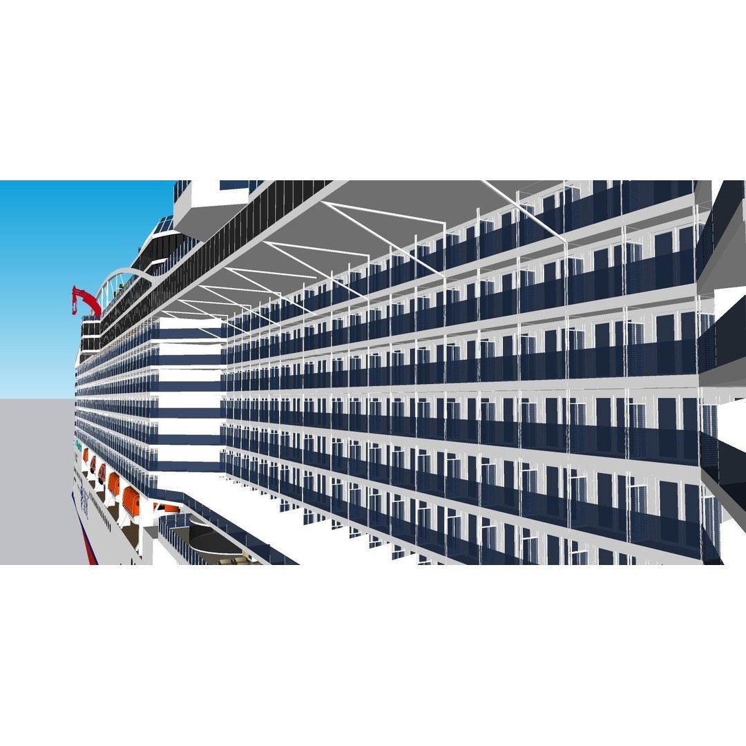 MSC World America 3D Model – High Poly Watercraft with Rigging, FBX - View 8
