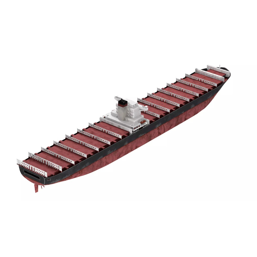 Cargo Ship 3D Model – Low Poly Industrial Vessel, FBX, PBR - View 5
