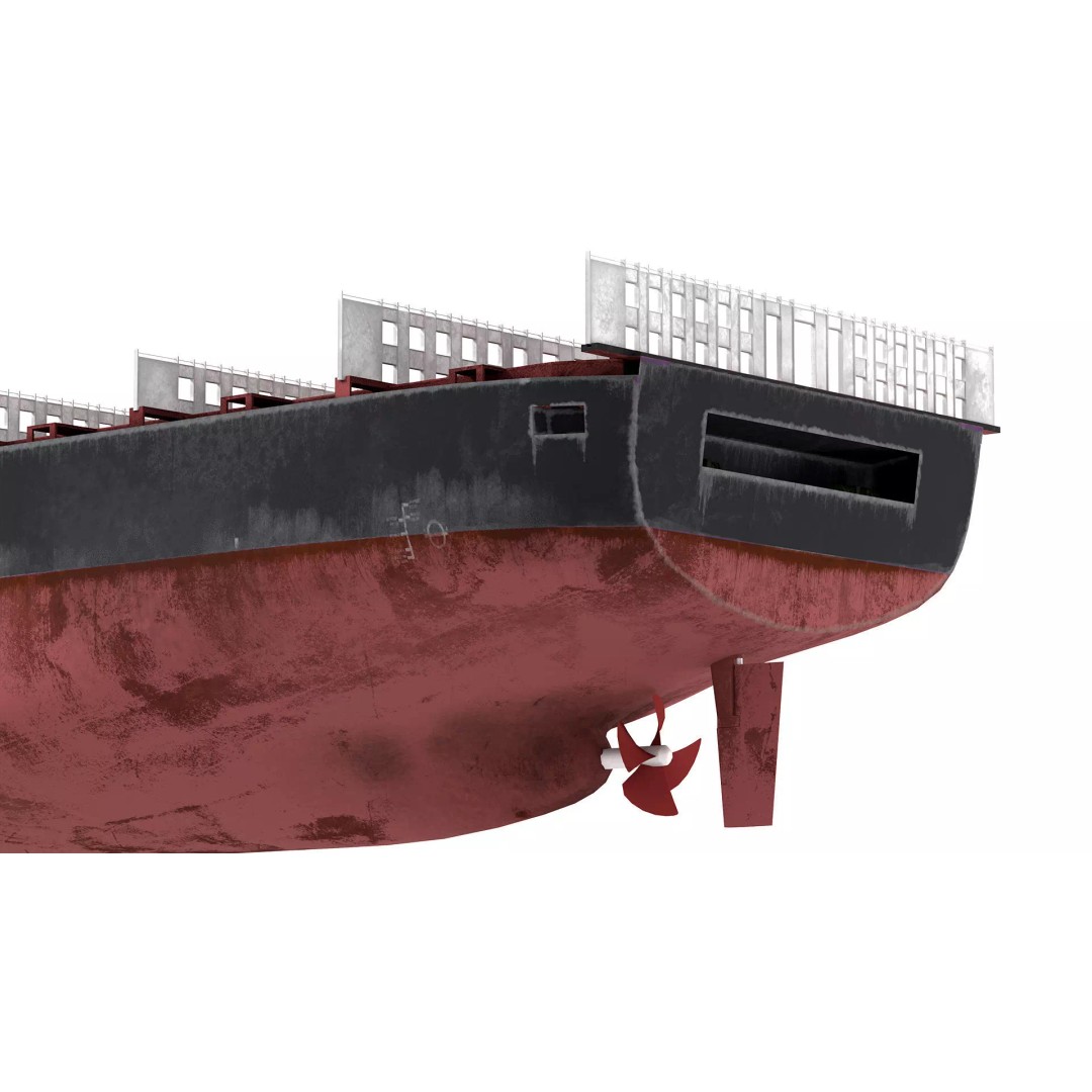Cargo Ship 3D Model – Low Poly Industrial Vessel, FBX, PBR - View 9