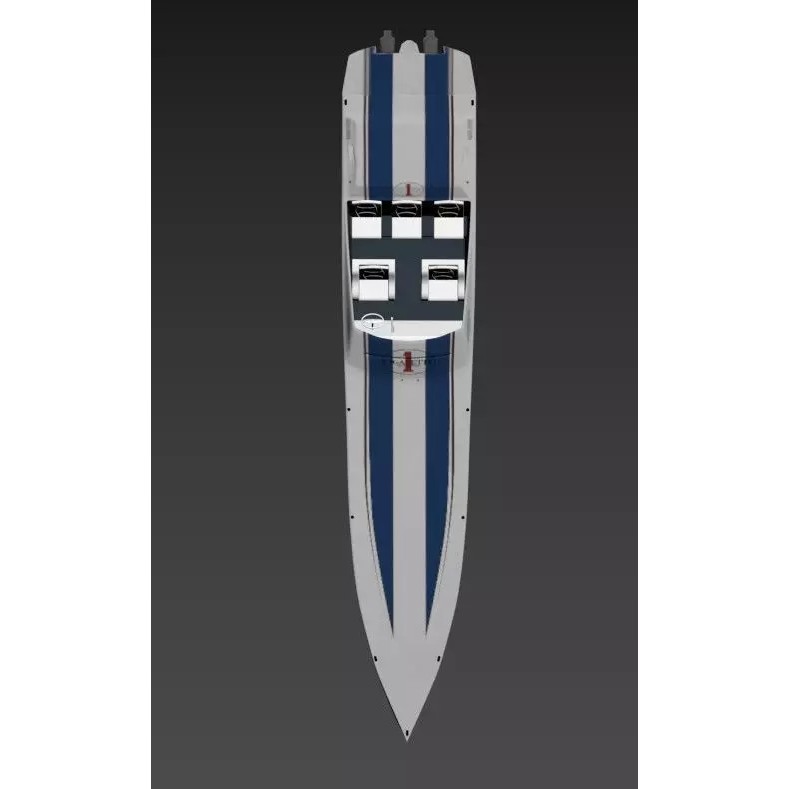 Cigarette Racing Speedboat 3D Model – High-Performance, PBR, FBX - View 9