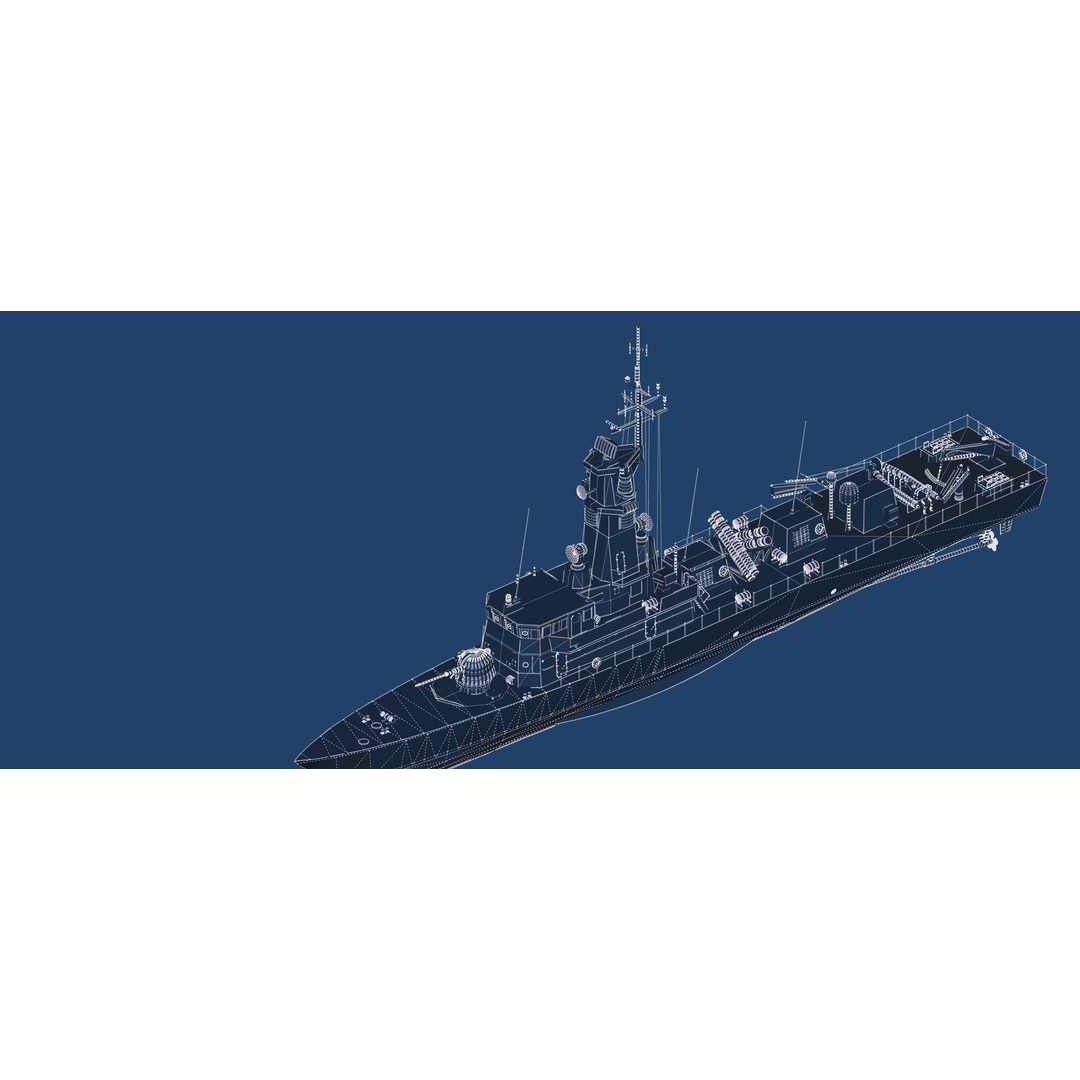 Victory Class Corvette 3D Model – Detailed Military Vessel, FBX, OBJ
