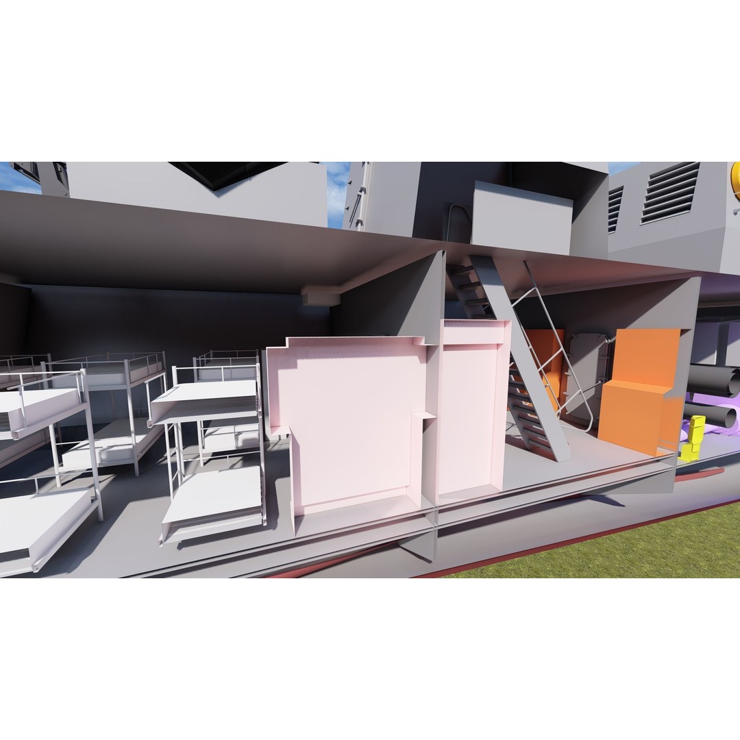 Victory Class Corvette 3D Model – Detailed Military Vessel, FBX, OBJ - View 20