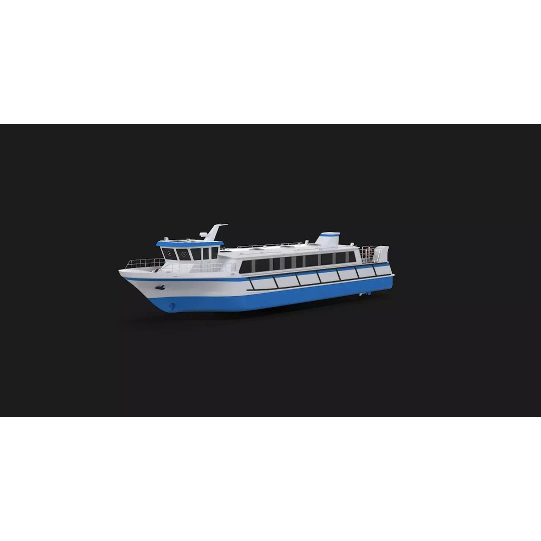 Water Taxi 3D Model – Realistic Vessel with PBR Textures, FBX