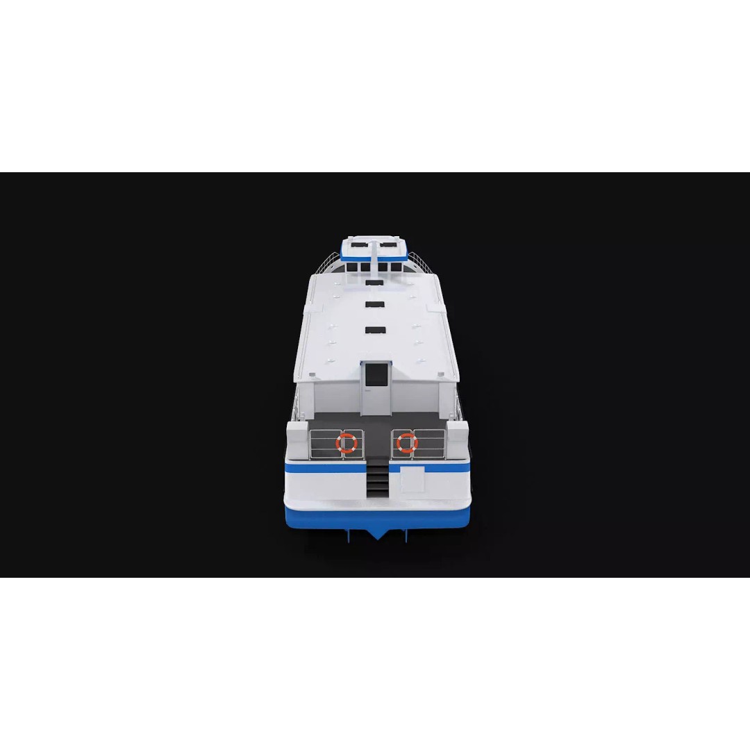 Water Taxi 3D Model – Realistic Vessel with PBR Textures, FBX - View 11