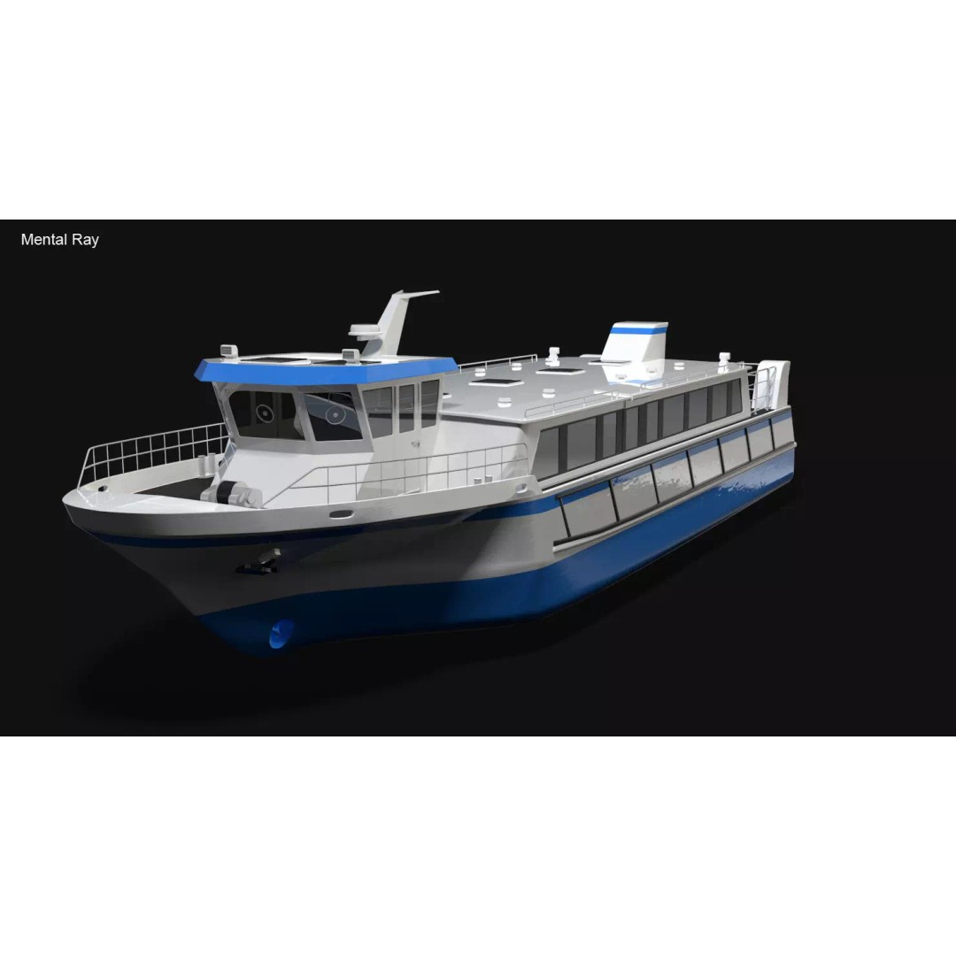 Water Taxi 3D Model – Realistic Vessel with PBR Textures, FBX - View 13