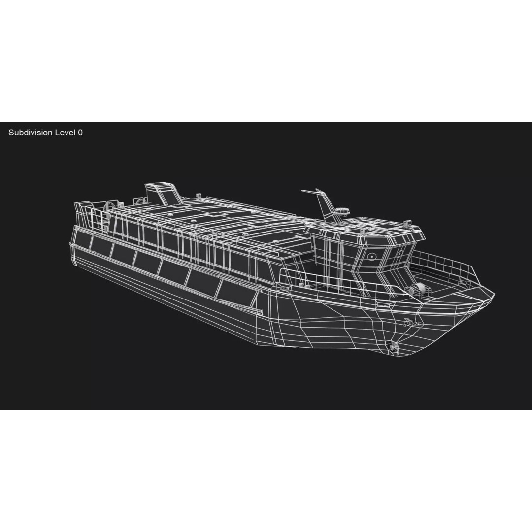Water Taxi 3D Model – Realistic Vessel with PBR Textures, FBX - View 18