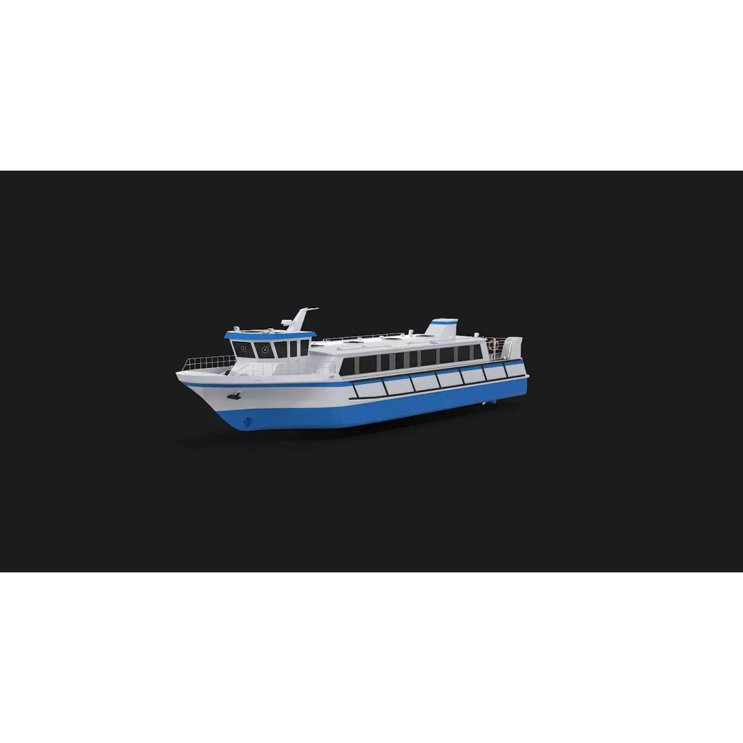 Water Taxi 3D Model – Realistic Vessel with PBR Textures, FBX - View 20