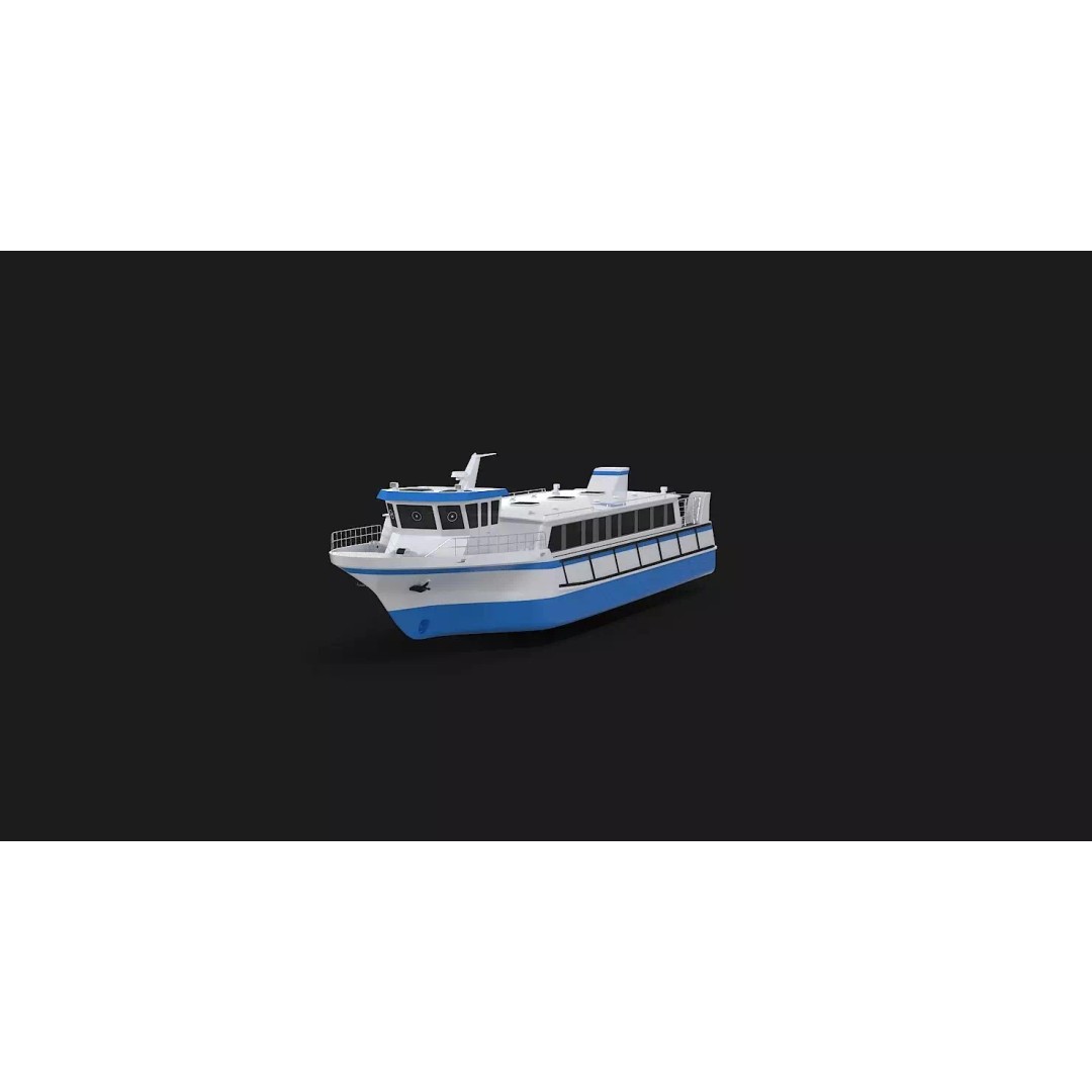 Water Taxi 3D Model – Realistic Vessel with PBR Textures, FBX - View 23