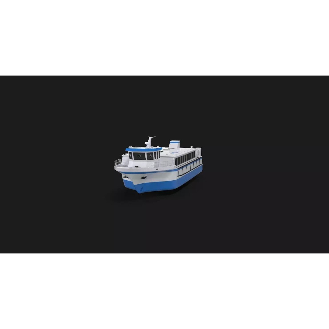 Water Taxi 3D Model – Realistic Vessel with PBR Textures, FBX - View 25