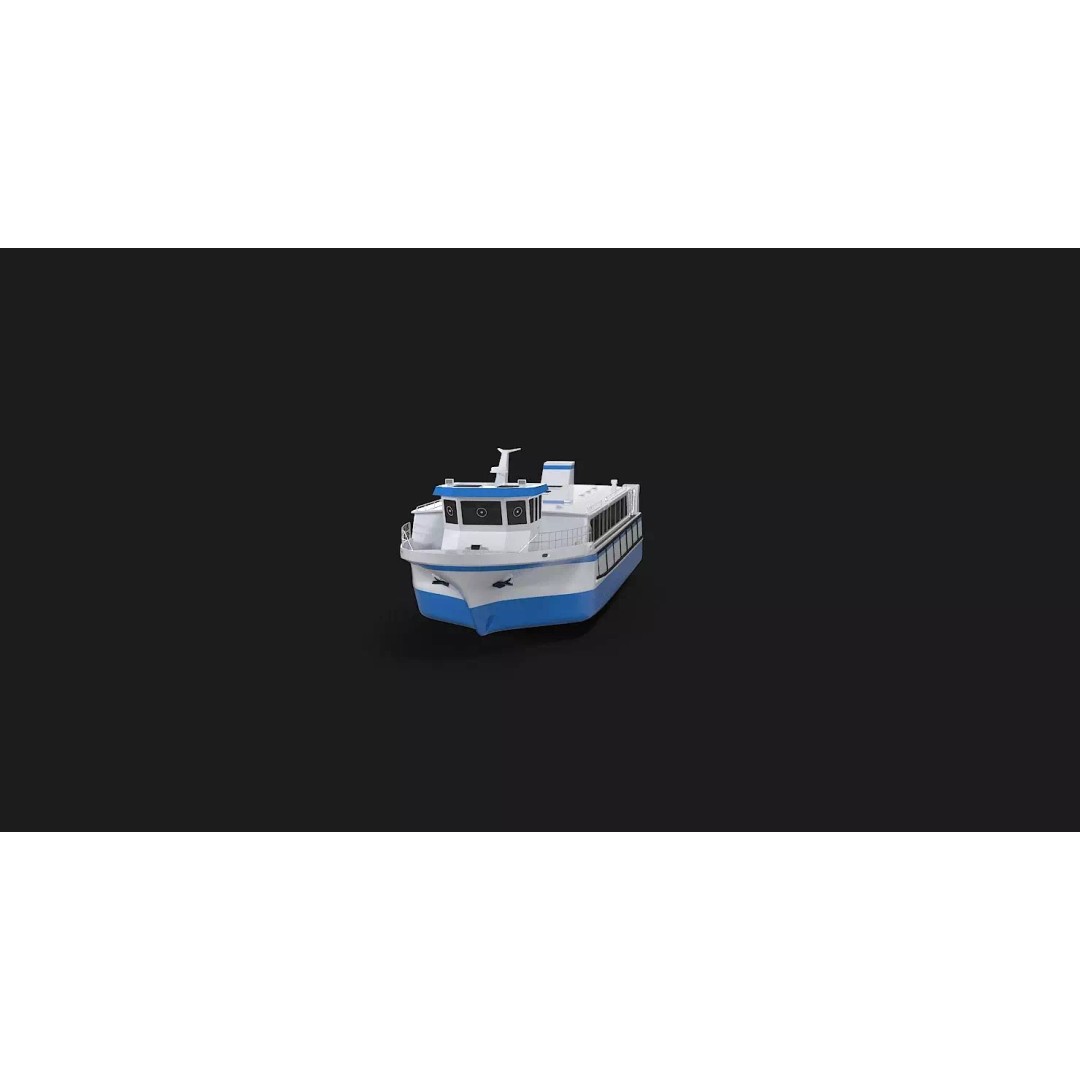 Water Taxi 3D Model – Realistic Vessel with PBR Textures, FBX - View 26