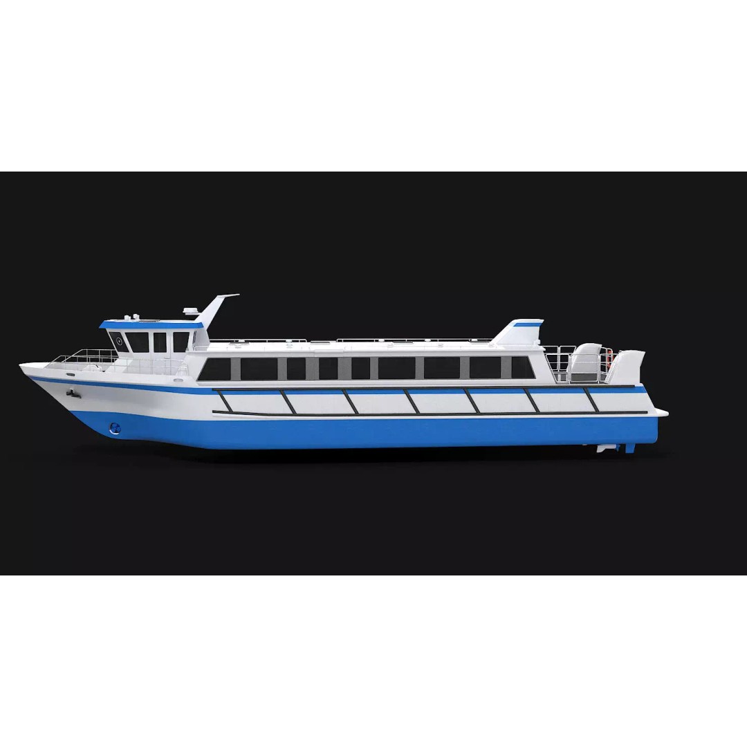 Water Taxi 3D Model – Realistic Vessel with PBR Textures, FBX - View 3