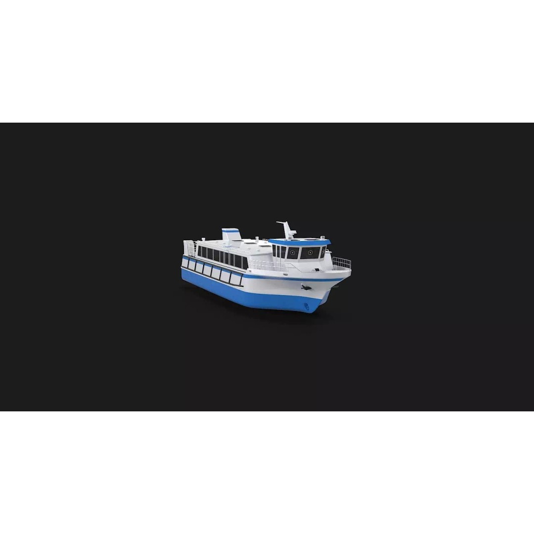 Water Taxi 3D Model – Realistic Vessel with PBR Textures, FBX - View 32