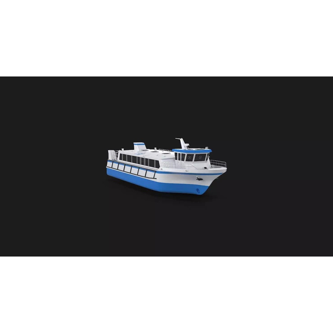 Water Taxi 3D Model – Realistic Vessel with PBR Textures, FBX - View 33