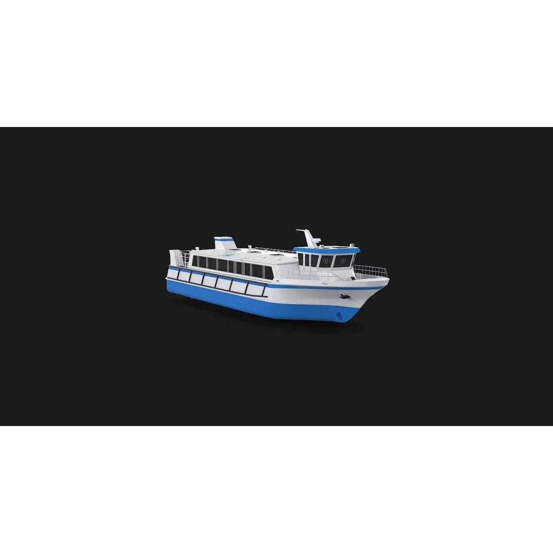 Water Taxi 3D Model – Realistic Vessel with PBR Textures, FBX - View 34