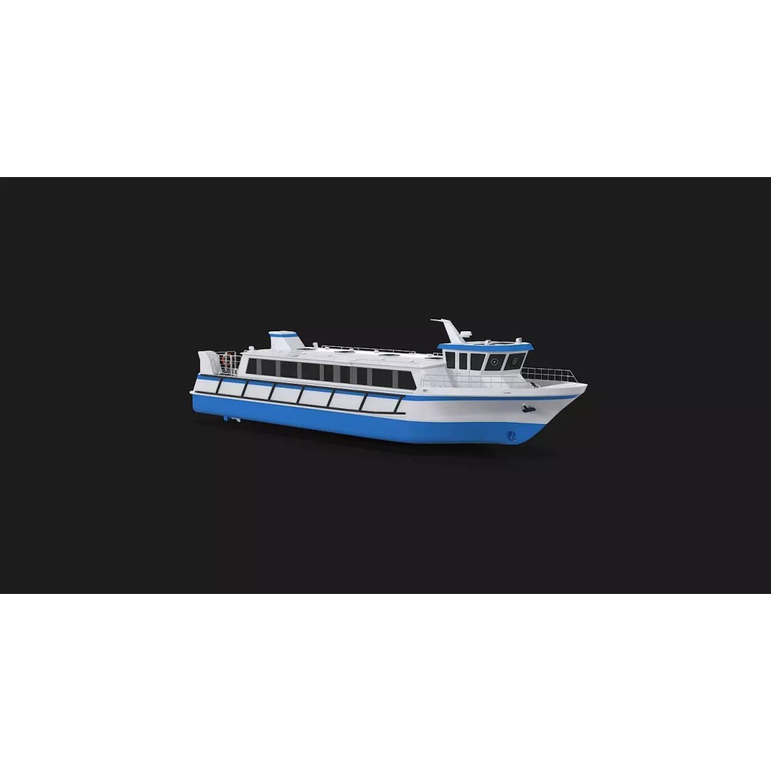 Water Taxi 3D Model – Realistic Vessel with PBR Textures, FBX - View 37