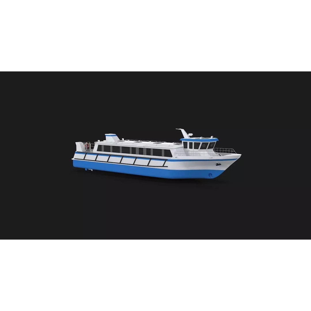 Water Taxi 3D Model – Realistic Vessel with PBR Textures, FBX - View 38