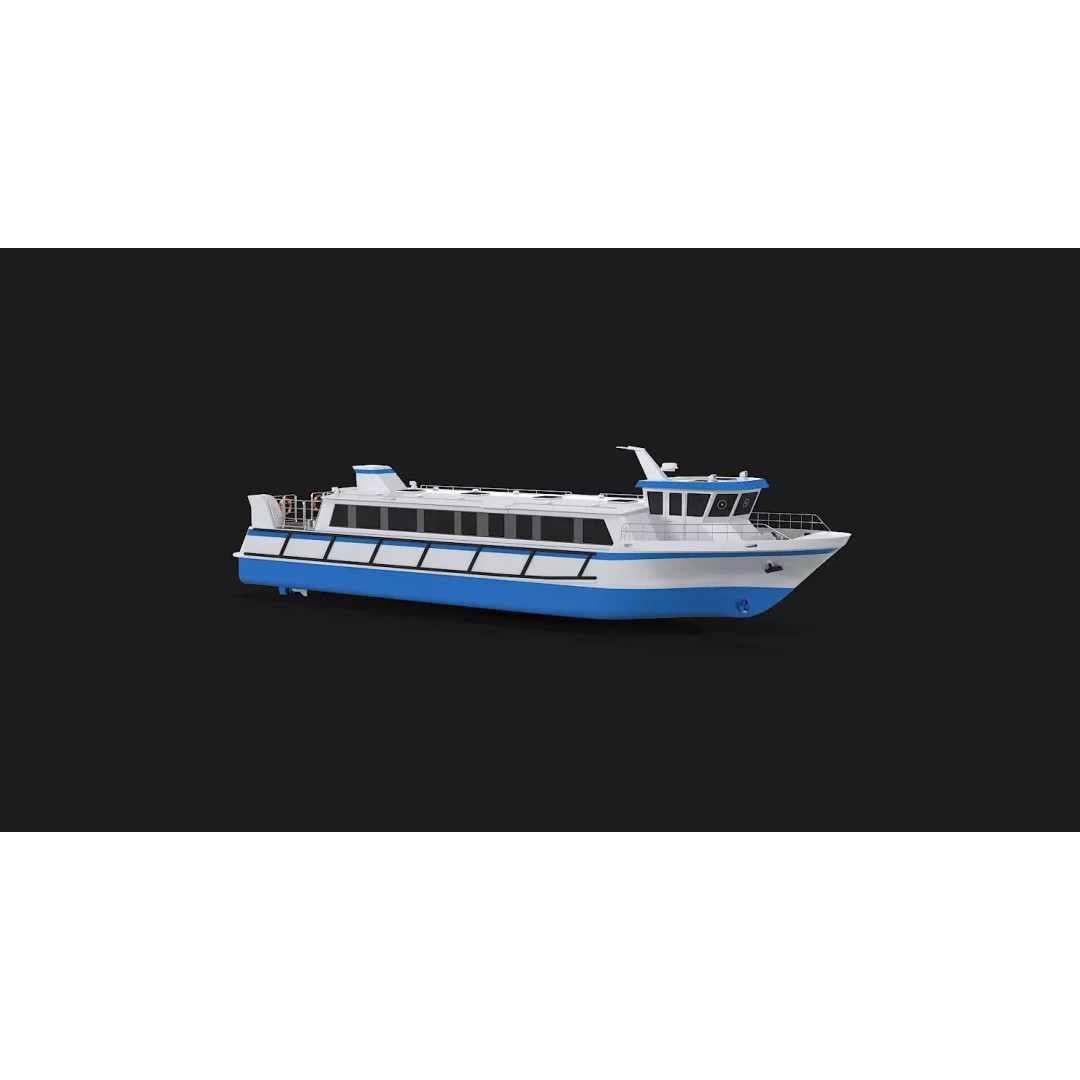 Water Taxi 3D Model – Realistic Vessel with PBR Textures, FBX - View 39