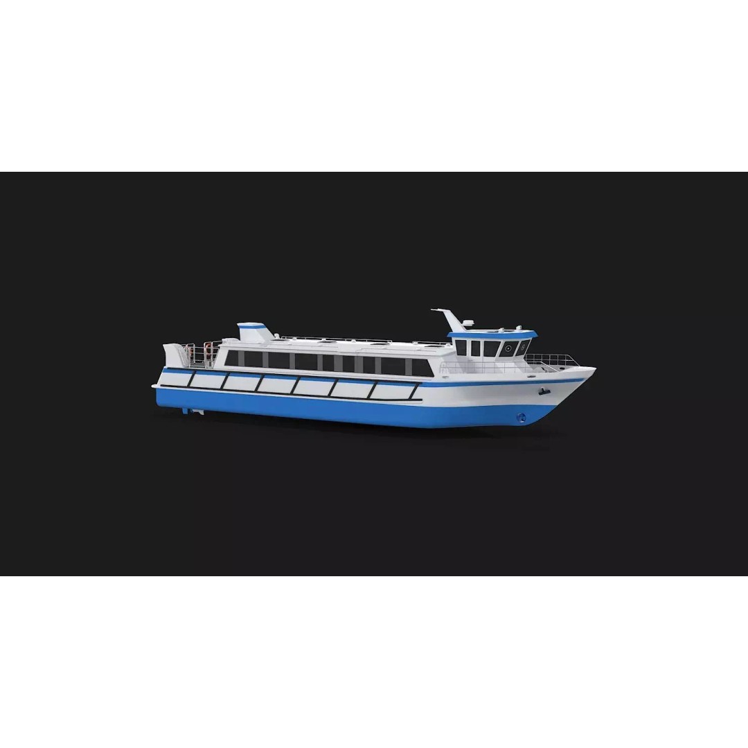 Water Taxi 3D Model – Realistic Vessel with PBR Textures, FBX - View 40