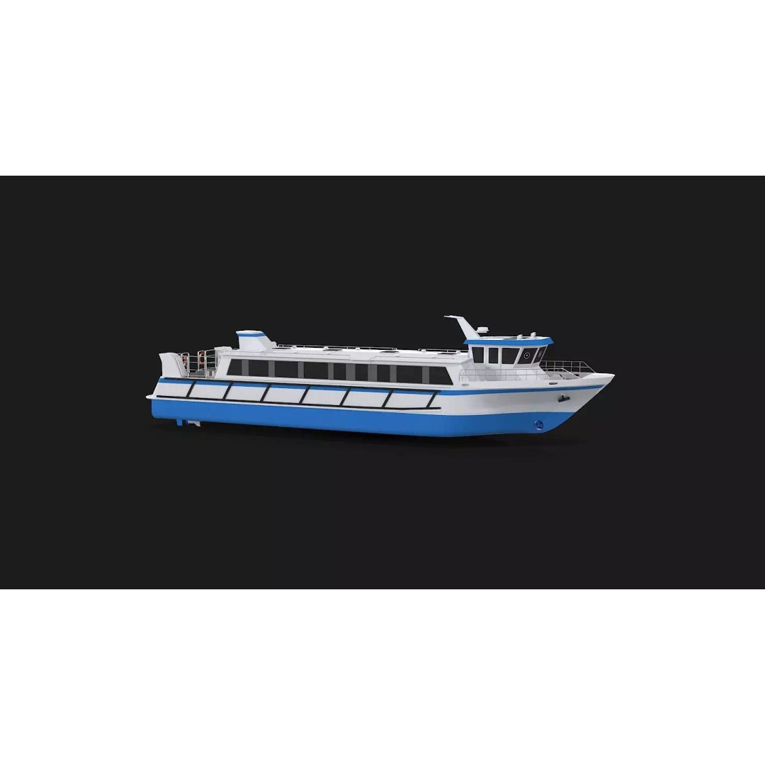 Water Taxi 3D Model – Realistic Vessel with PBR Textures, FBX - View 41