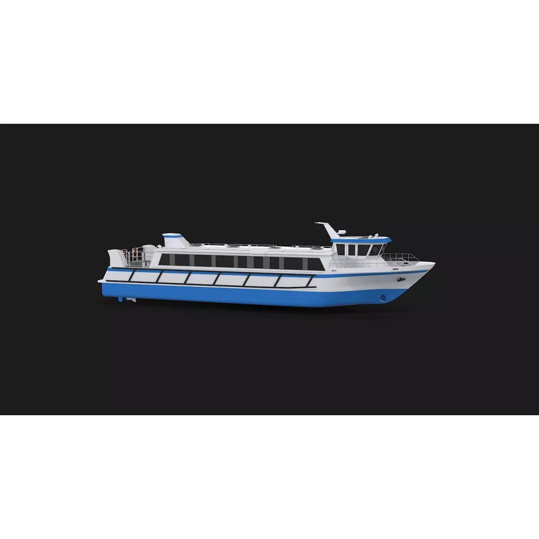 Water Taxi 3D Model – Realistic Vessel with PBR Textures, FBX - View 42