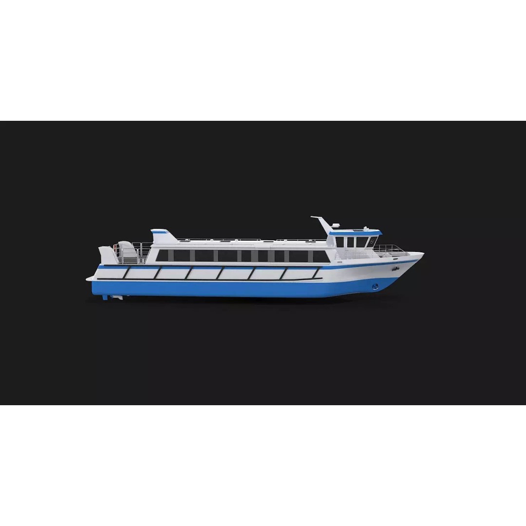 Water Taxi 3D Model – Realistic Vessel with PBR Textures, FBX - View 45