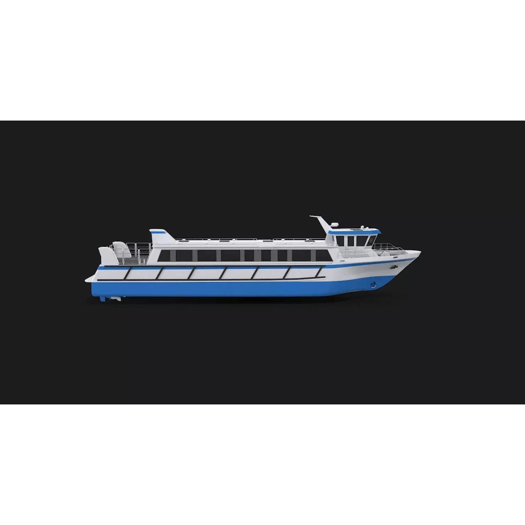 Water Taxi 3D Model – Realistic Vessel with PBR Textures, FBX - View 46