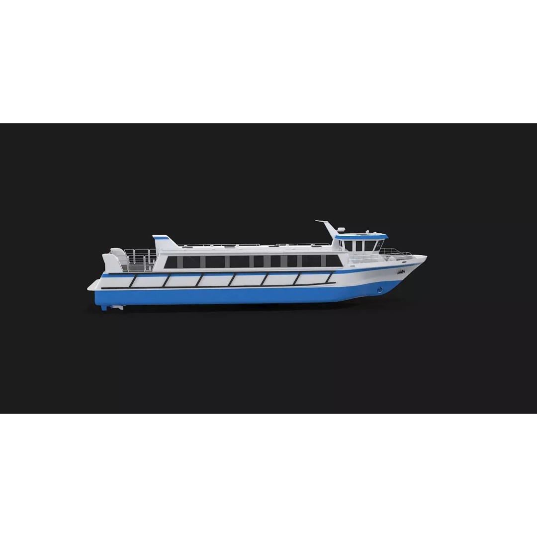 Water Taxi 3D Model – Realistic Vessel with PBR Textures, FBX - View 47