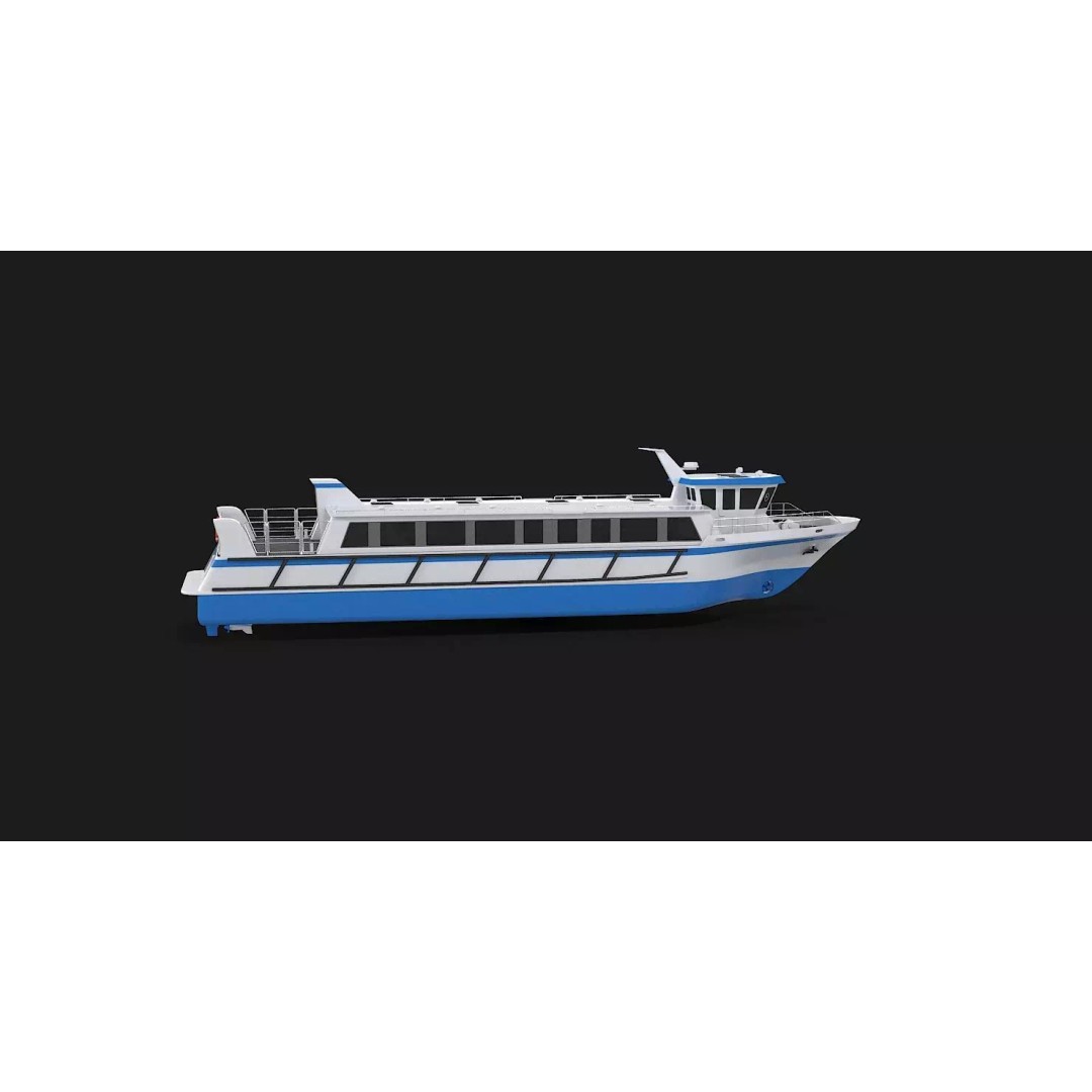 Water Taxi 3D Model – Realistic Vessel with PBR Textures, FBX - View 48