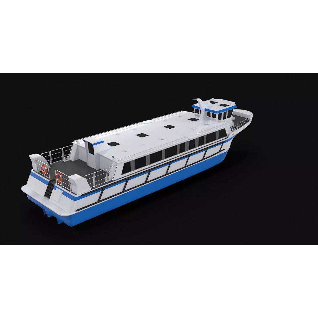 Water Taxi 3D Model – Realistic Vessel with PBR Textures, FBX - View 5