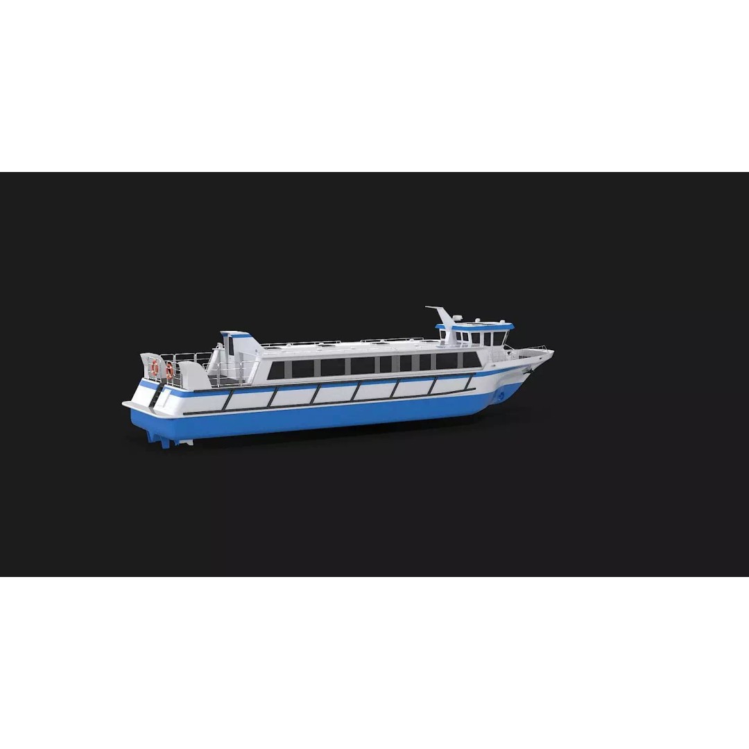 Water Taxi 3D Model – Realistic Vessel with PBR Textures, FBX - View 52