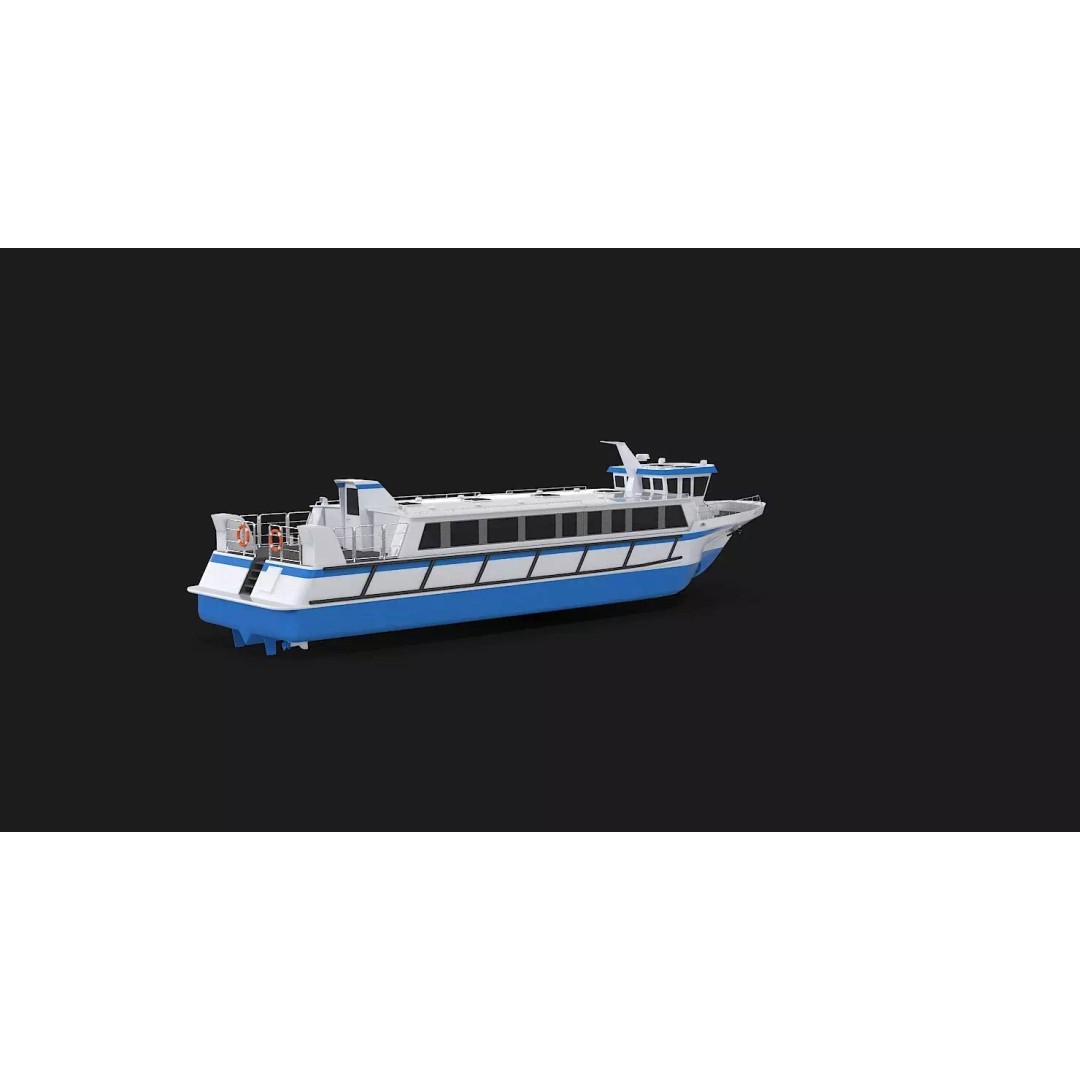Water Taxi 3D Model – Realistic Vessel with PBR Textures, FBX - View 54