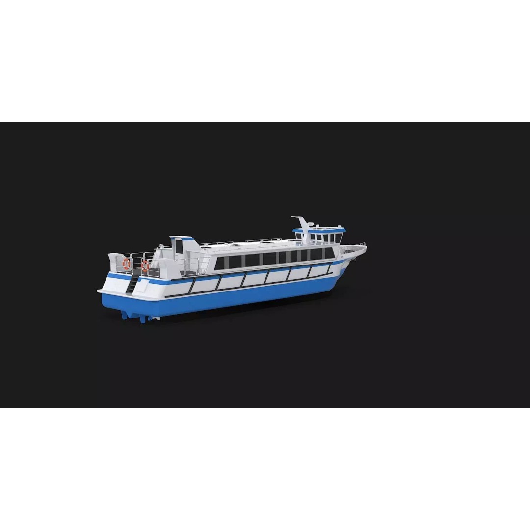 Water Taxi 3D Model – Realistic Vessel with PBR Textures, FBX - View 55